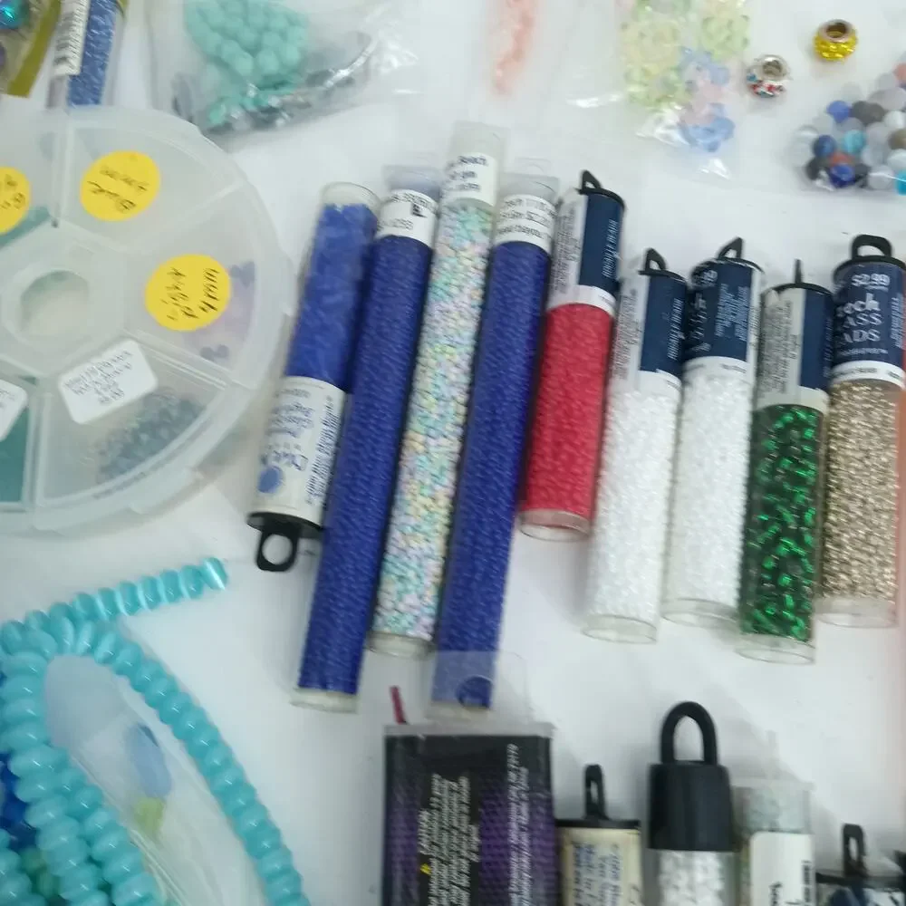 2.45 Lb Huge Lot Seed Beads Great Colors 11/0 Open Duos Czechtubes Strands Mixed